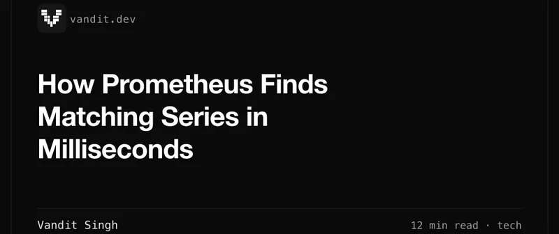 Cover image for How Prometheus Finds Matching Series in Milliseconds